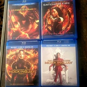 Hunger Games, Catching Fire, Mocking Jay parts 1 & 2